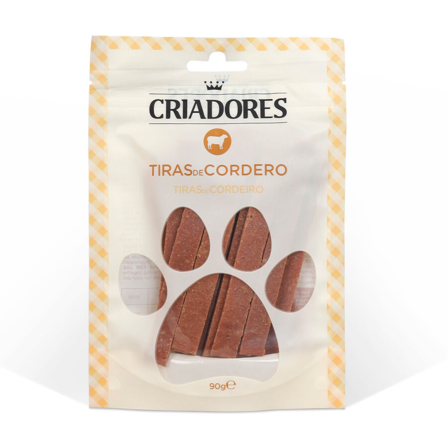 90 g Criadores Tiras de Cordeiro para c&atilde;es, , large Imagem n&uacute;mero 1